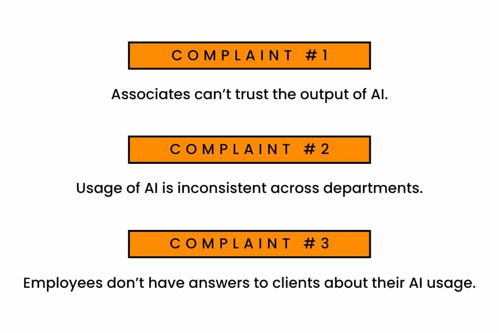 3 Complaints partners make about legal tech