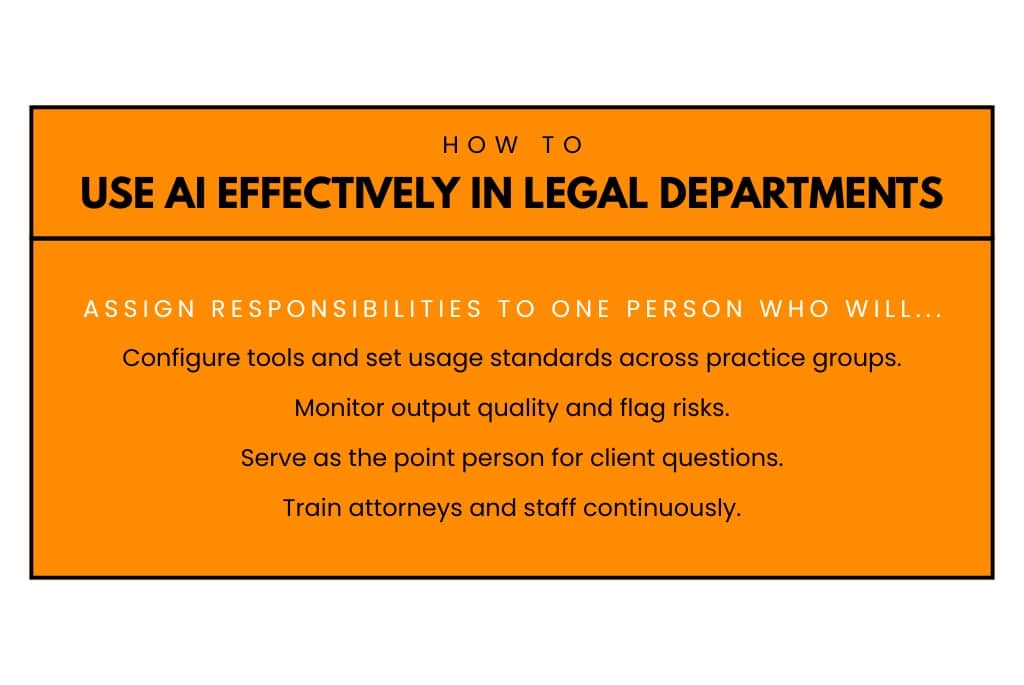 How to use AI effectively in legal departments
