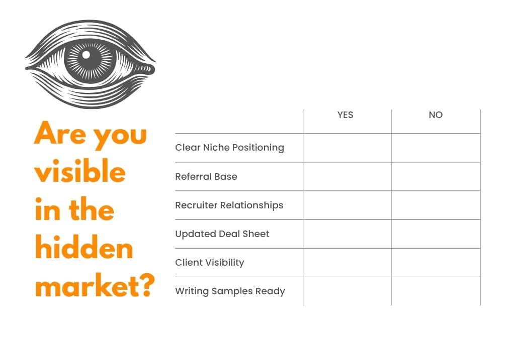 Visibility assessment for hidden legal job market